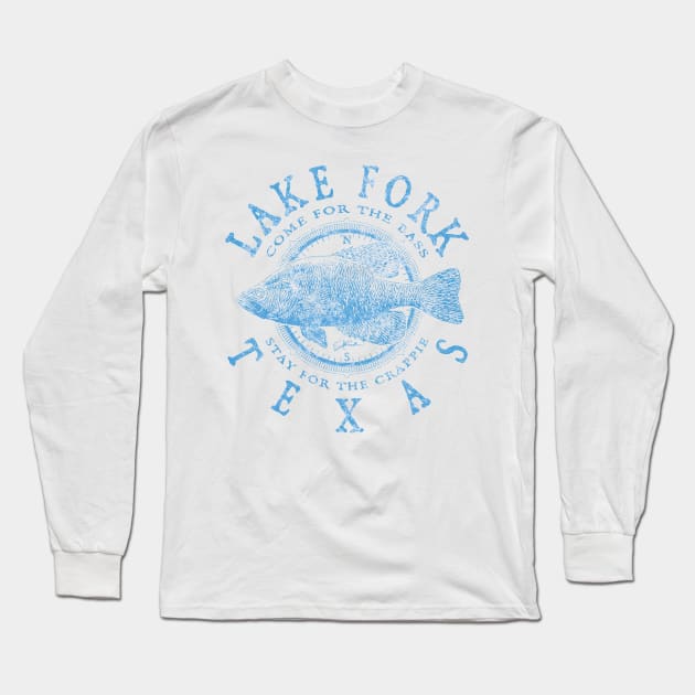 Lake Fork, Texas, Crappie Fishing Long Sleeve T-Shirt by jcombs